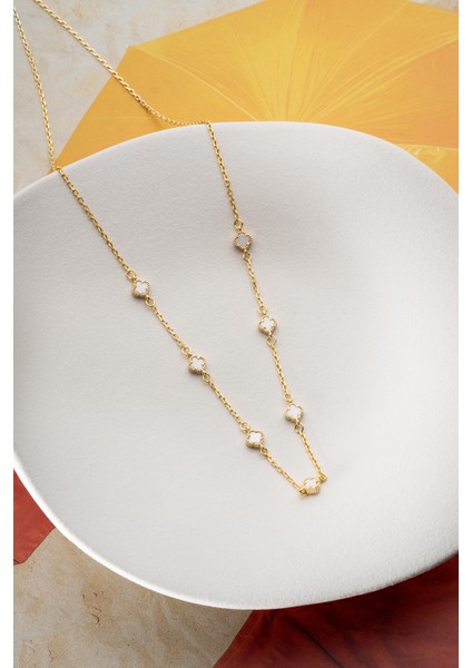 925 Ayar Gümüş Yonca Y Kolye