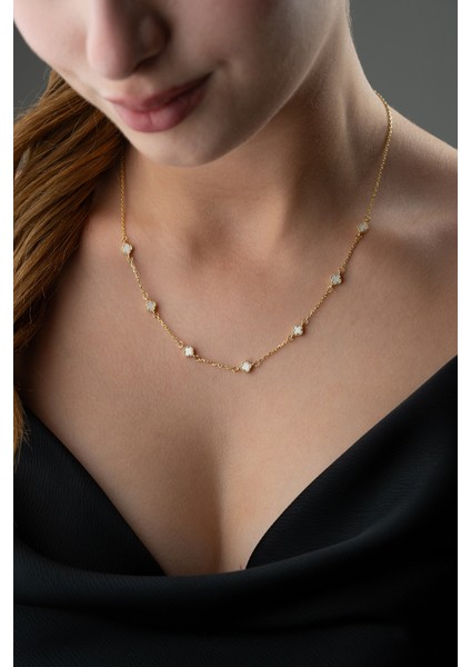 925 Ayar Gümüş Yonca Y Kolye modelleri