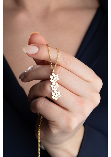 925 Ayar Gümüş Gold Isimli Pati Kolye fiyatları