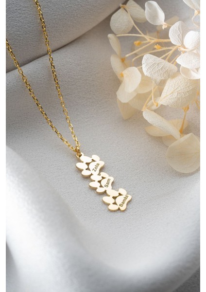 925 Ayar Gümüş Gold Isimli Pati Kolye modelleri