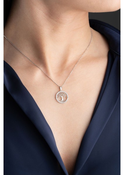 925 Ayar Gümüş Hayat Ağacı Kolye