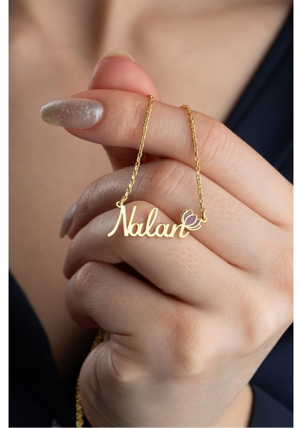 925 Ayar Gümüş Isimli Lale Kolye fiyatları