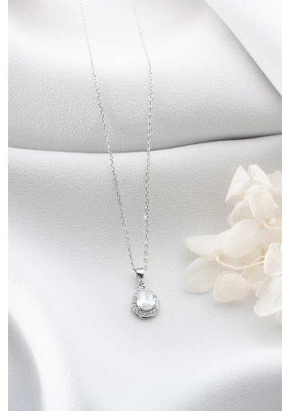 925 Ayar Gümüş Damla Model Kolye modelleri