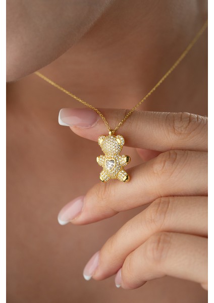 925 Ayar Gümüş Ayıcık Kolye fiyatları