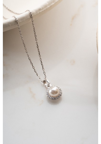 925 Ayar Gümüş Inci Model Kolye indirimleri