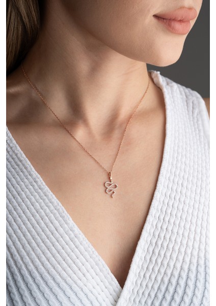 925 Ayar Gümüş Yılan Kolye