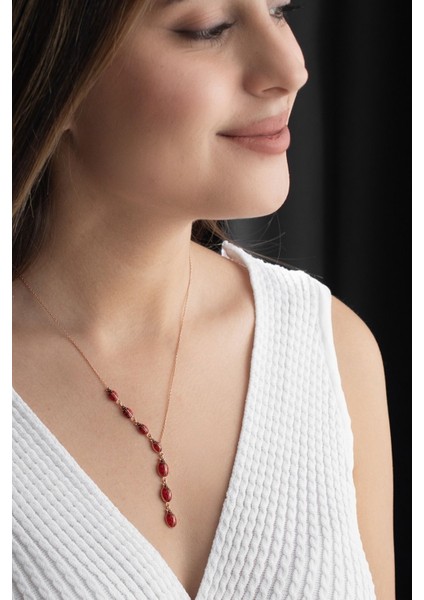 925 Ayar Gümüş Akışlı Uğur Böceği Kolye