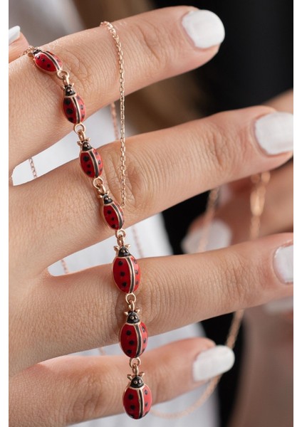 925 Ayar Gümüş Akışlı Uğur Böceği Kolye fiyatları