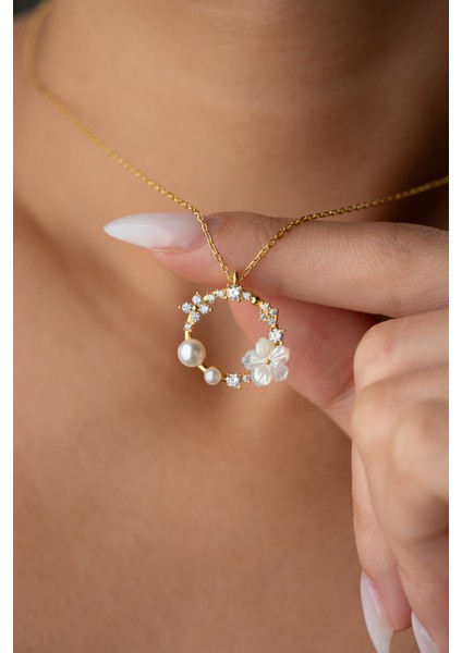 925 Ayar Gümüş Manolya Çiçeği Kolye fiyatları