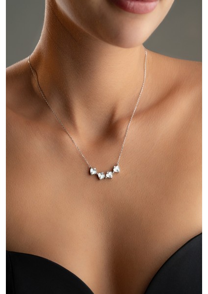 925 Ayar Gümüş Mıknatıslı Yonca Kolye