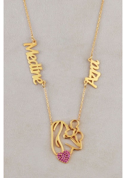 925 Ayar Gümüş Anne Bebek Isimli Kolye fiyatları