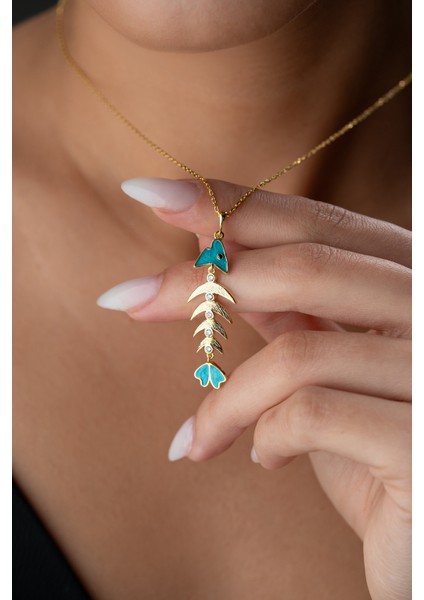 925 Ayar Gümüş Balık Kolye modelleri