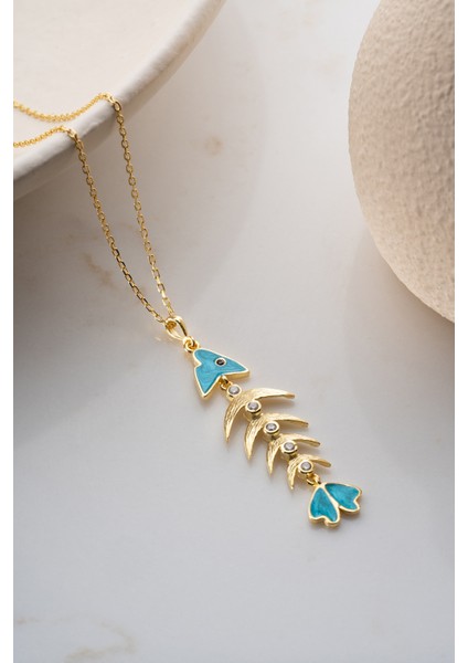 925 Ayar Gümüş Balık Kolye indirimleri