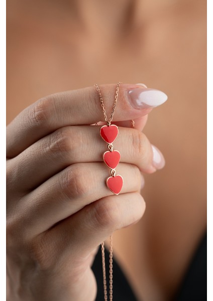 925 Ayar Gümüş Akışlı Kalp Kolye