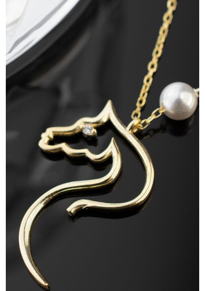 925 Ayar Gümüş Incili Yeleli At Kolye fırsatları