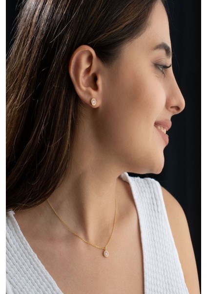 925 Ayar Gümüş Ekim Ayı Doğum Taşı ( Pink Tourmaline ) Kolye - Küpe Seti modelleri