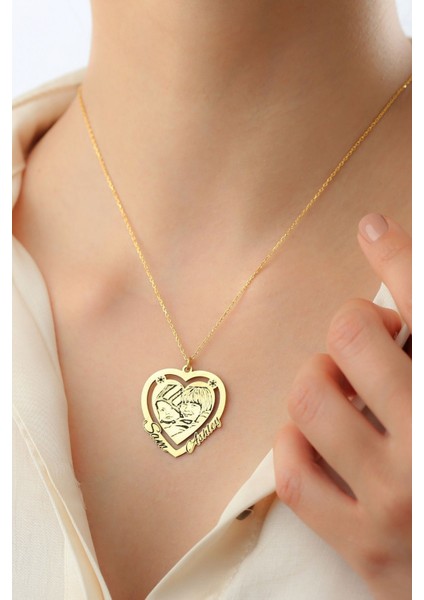 925 Ayar Gümüş Kişiye Özel Resimli Kolye fiyatları