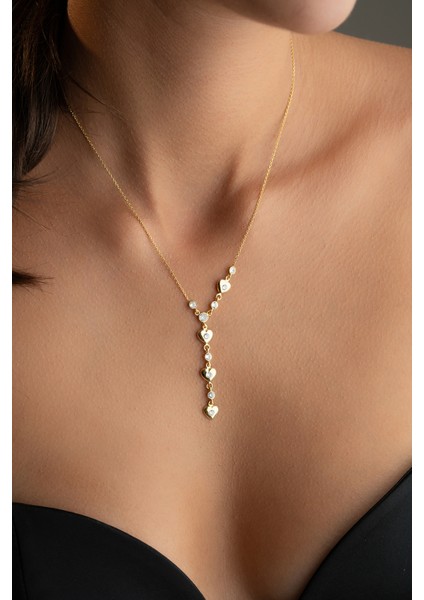 925 Ayar Gümüş Akışlı Kalp Kolye