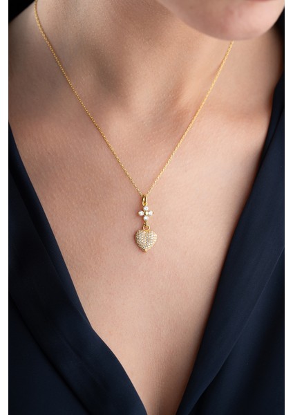 925 Ayar Gümüş Kalp Kolye