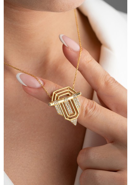 925 Ayar Gümüş Gold Serenay Kolye fiyatları