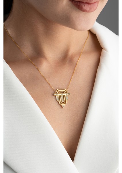 925 Ayar Gümüş Gold Serenay Kolye fırsatları