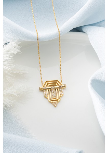 925 Ayar Gümüş Gold Serenay Kolye indirimleri