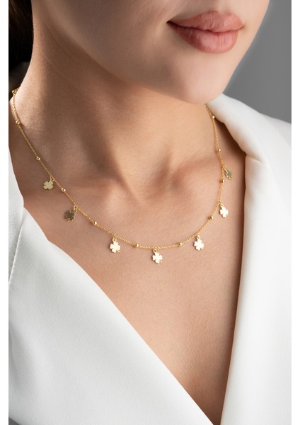 925 Ayar Gümüş Yoncalı Şans Kolye fiyatları