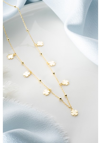 925 Ayar Gümüş Yoncalı Şans Kolye modelleri