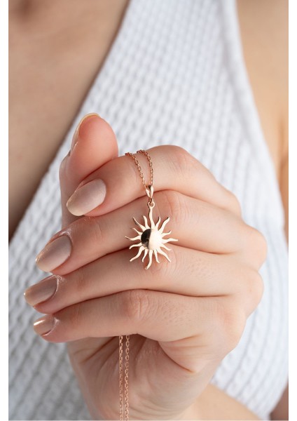 925 Ayar Gümüş Rose Güneş Kolye fiyatları