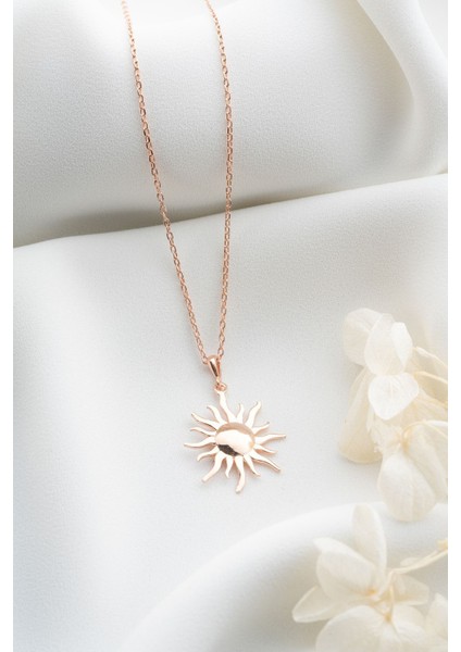 925 Ayar Gümüş Rose Güneş Kolye modelleri