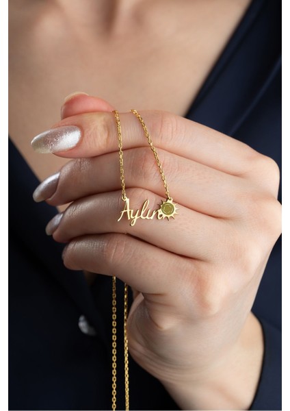 925 Ayar Gümüş Isimli Güneş Kolye fiyatları