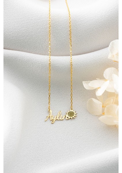 925 Ayar Gümüş Isimli Güneş Kolye modelleri