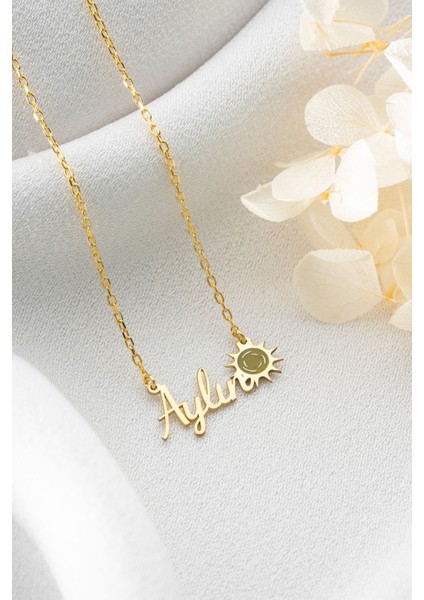 925 Ayar Gümüş Isimli Güneş Kolye fırsatları