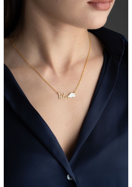 925 Ayar Gümüş Isimli Bulut Kolye