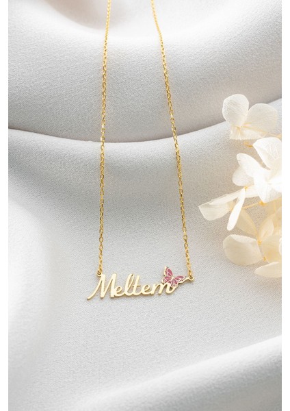 925 Ayar Gümüş Isimli Kelebek Kolye modelleri