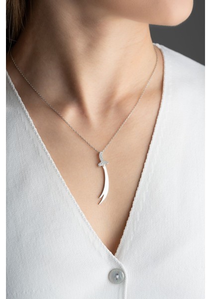 925 Ayar Gümüş Zülfikar Kılıcı Kolye