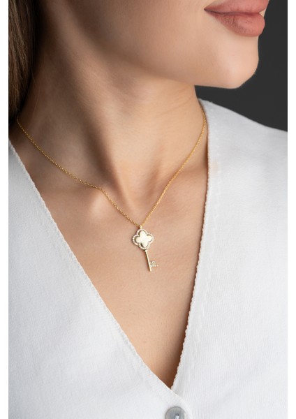 925 Ayar Gümüş Anahtar Kolye