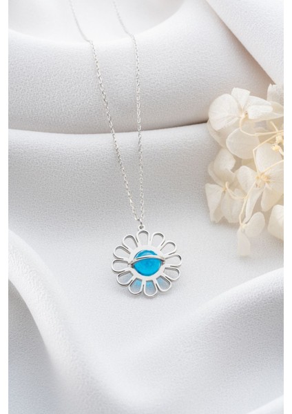 925 Ayar Gümüş Yağmur Damlası Çiçek Kolye modelleri