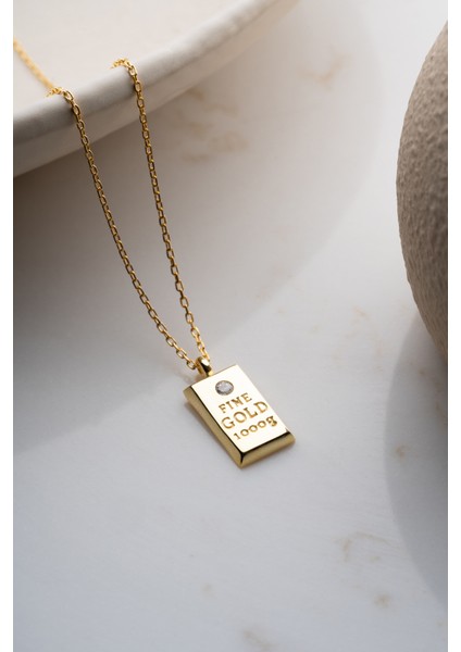 925 Ayar Gümüş Külçe Kolye indirimleri