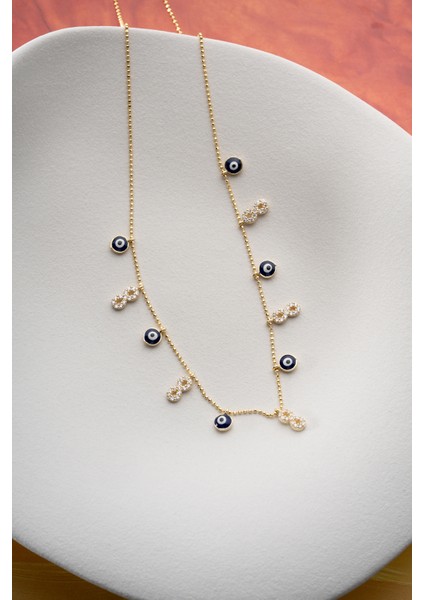 925 Ayar Gümüş Nazar Sonsuzluklu Şans Kolye fırsatları