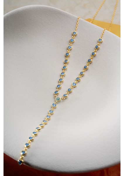 925 Ayar Gümüş Kalpli Y Kolye fırsatları