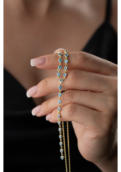 925 Ayar Gümüş Kalpli Y Kolye indirimleri