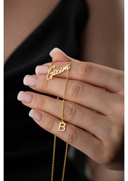 925 Ayar Gümüş Kişiye Özel Harfli Isim Kolye indirimleri