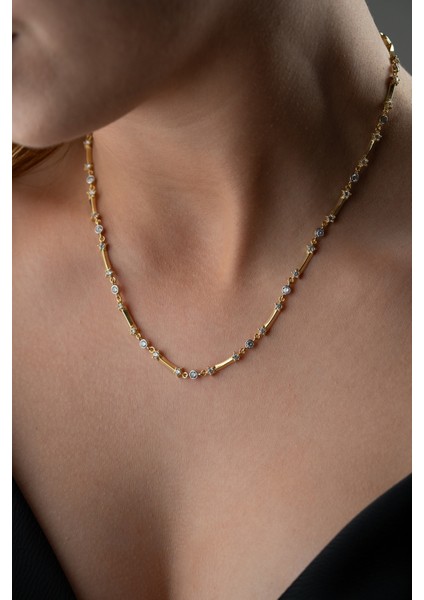 925 Ayar Gümüş Zirkon Taşlı Trend Kolye fiyatları