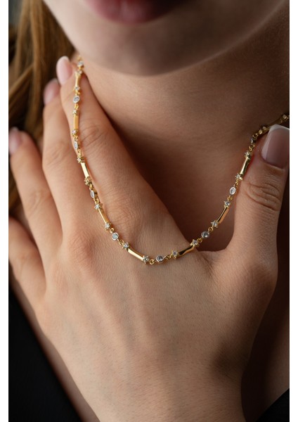 925 Ayar Gümüş Zirkon Taşlı Trend Kolye indirimleri