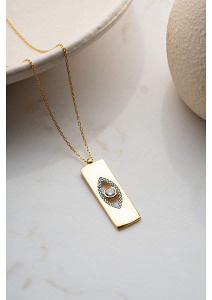 925 Ayar Gümüş Göz Model Kolye