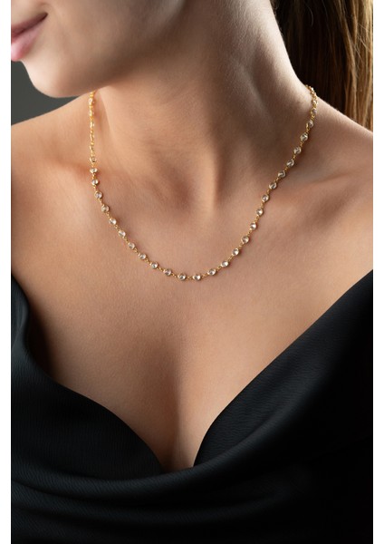 925 Ayar Gümüş Taşlı Suyolu Model Kolye