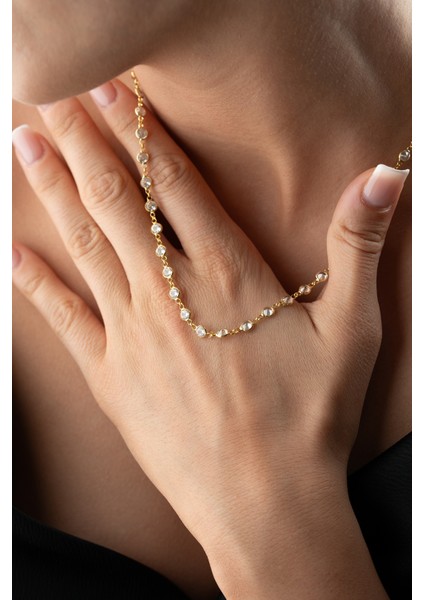 925 Ayar Gümüş Taşlı Suyolu Model Kolye fiyatları