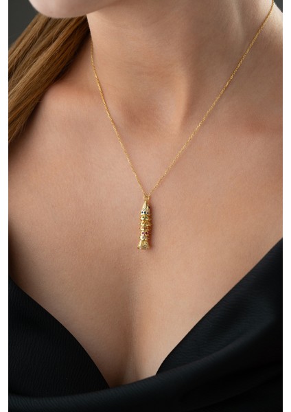 925 Ayar Gümüş Oynar Balık Kolye