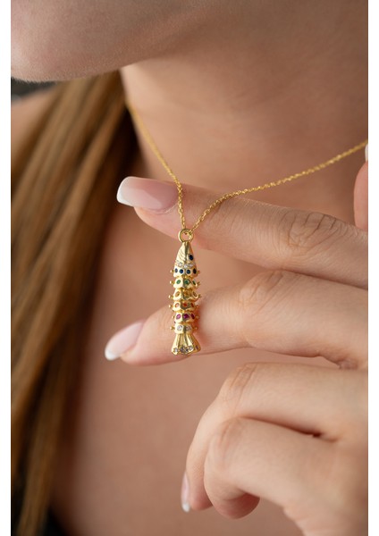 925 Ayar Gümüş Oynar Balık Kolye fiyatları